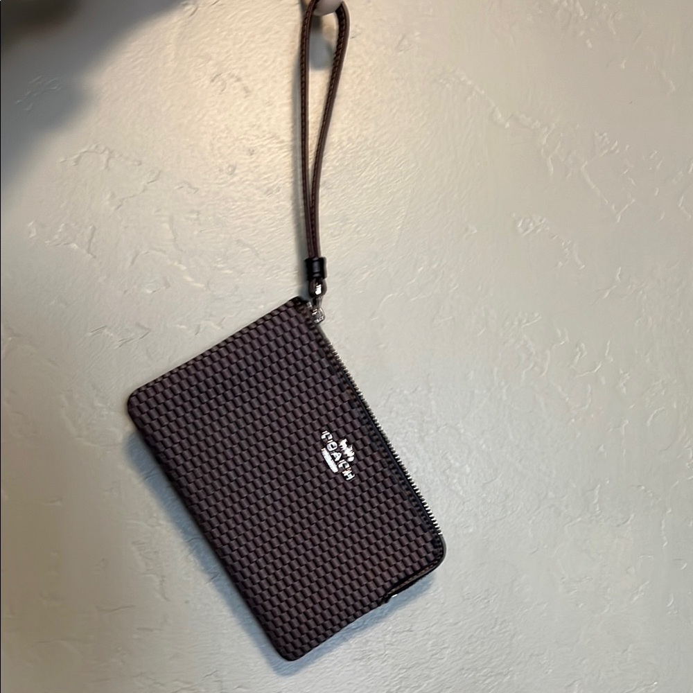 Coach Brown Wristlet
